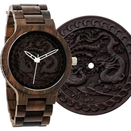 BOBO BIRD New Wooden Mens Watch Relogio Masculino Japanese Movement Luxury Wristwatch Handcraft Design Timepiece Great Gift Box