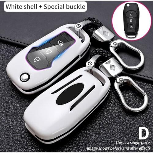 ABS Carbon FibeCar Remote Key Cover Case For Ford Fusion Festa Mondeo Mk4 Escort Everest Kuga 2 Focus Mk3 Ranger Accessories Fob