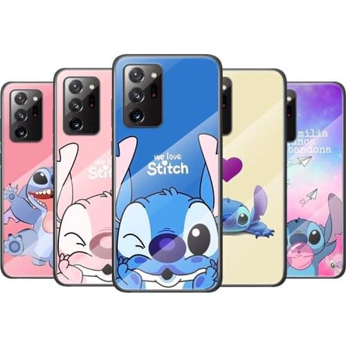 Tempered Glass Cover Disney Cute Lilo Stitch For Samsung Galaxy M51 M31 M21 A70 A50 A40 A30 A20 A10 Phone Case Capa