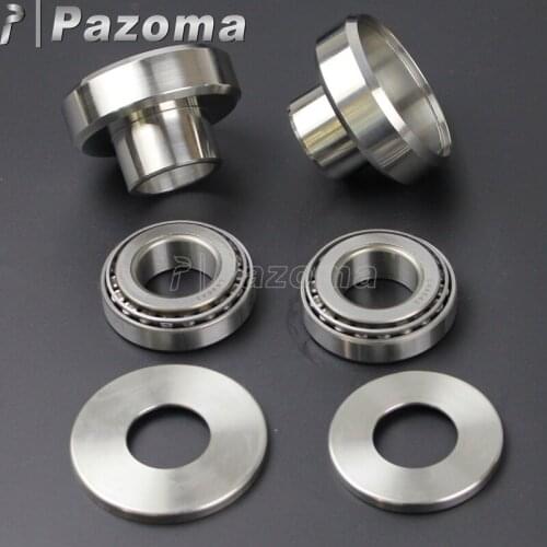 Chrome Motorbike Stainless Steel Neck Cups Cup Set Bearings Kits for Chopper Bobber Custom Cafe Racer