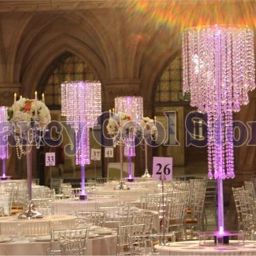 100cm Tall Crystal Wedding Centerpiece Table Chandelier