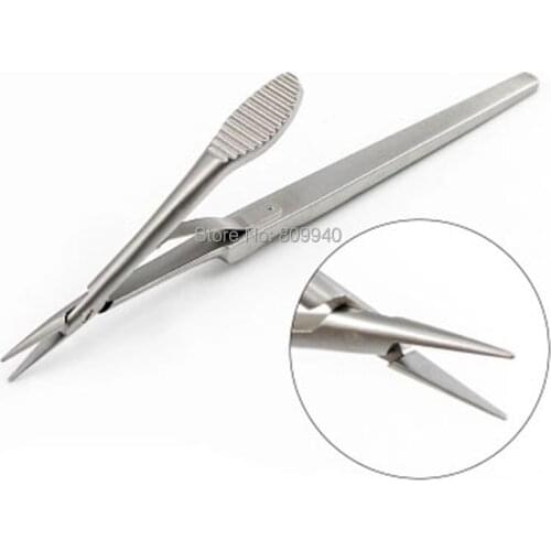 Stainless Steel Long&short Handle Needle Holder Pin Clamp With Stripes Needle Holder