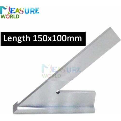 DNI875/2 100*70mm 120*80mm 200mm 45 degree Square ruler with wide base Steel 45 degree Industrial Try Machinist Square with Base