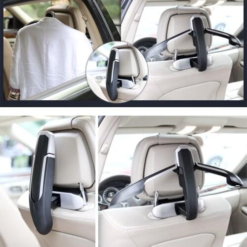 Car Coat Hanger Mutifunction Car Seat Back Clip Clothes Suit Jacket Slip Hanger Folding Vehicle Fastener Back Seat Coat Hanger