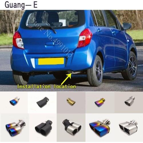 Car stickers cover muffler exterior back end pipe dedicate exhaust tip tail outlet ornament 1pcs For Suzuki CELERIO 2016-2019