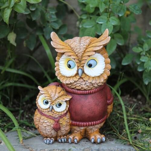 Outdoor Garden Decoration Cute Animal Sculpture Creative Resin Crafts Home Yard Lawn Statue Ornaments Fairy Garden Desktop Decor