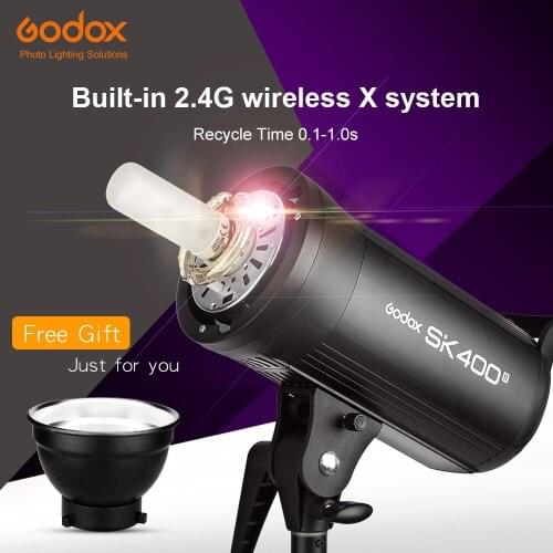 Godox SK400II 400Ws GN65 Professional Studio Flash Strobe with Built-in 2.4G Wireless X System Creative Shooting SK400 Upgrade