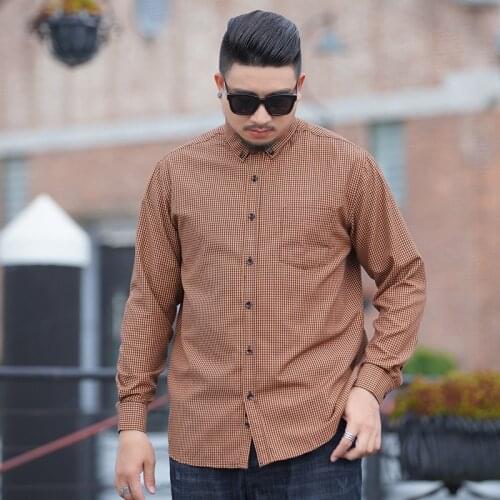 Plus Size Cotton Plaid Casual Shirt Men Long Sleeved New Spring Business Big Large High Quality Fashion 5xl 6xl 7xl 8xl 9XL 10xl