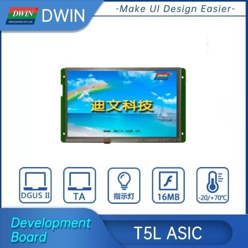 DWIN 7.0 Inch Touch Panel Smart UART Serial TFT LCD Module 800*480 HMI LCD Display DMT80480L070_02W