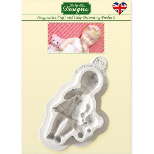 Luyou 3D Cute Silicone Sleeping Baby Mold DIY Girl Baby Cake Mold Cake Decoration Tools Fondant Silicone Mold FM1339