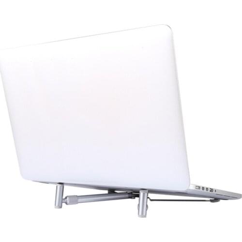 Folding Notebook Computer Cooling Brackets Radiator, Portable Aluminum Alloy Desk Stand Laptop Holder, 90 Degree Rotating