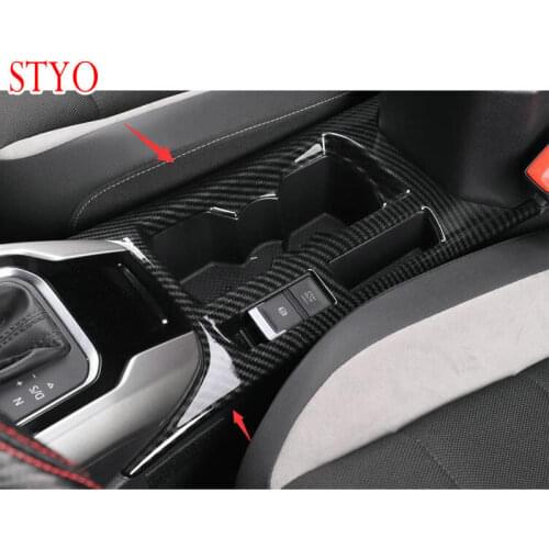 STYO Car ABS Water Cup Holder Panel trim cover For LHD VW T-ROC 2018 2019
