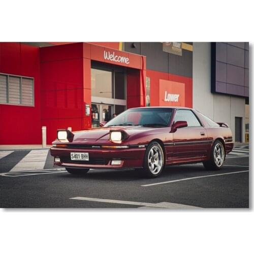 Toyota Supra MK3 Japanese Cars Old Car JDM Posters Canvas Printed Wall Art For Home Decor Living Room Decorations