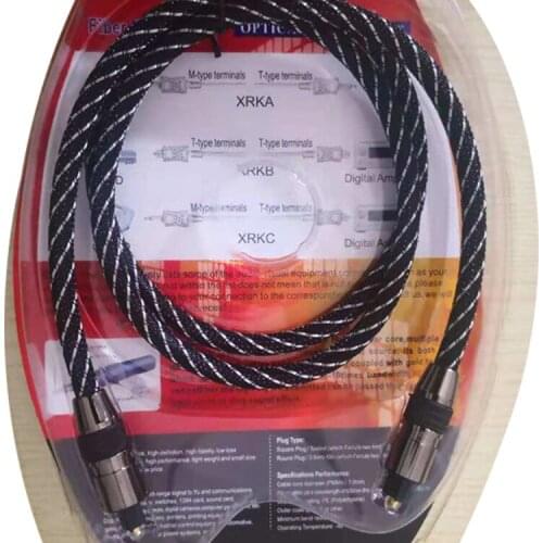 High quality Digital Optical Audio Cable SPDIF Optical Fiber Square to Square Mouth Wire for car THREE color