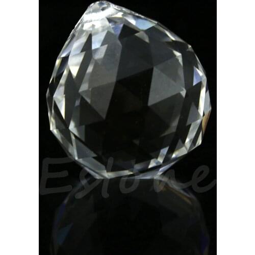 1 Clear Crystal Feng Shui Lamp Ball Prism Rainbow Sun Catcher Wedding Decor 20mm