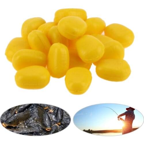 20pcs/lot Full Floating Corn Fishing Lure Fishing Baits Silicone Soft Lures Eco-friendly Corn Grain Artificial Bait