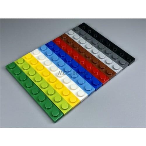 50pcs/lot MOC Bricks Colorful Plate 1X8 Compatible with 3460 Educational Building Blocks DIY Toys for children Dolls Xmas gifts