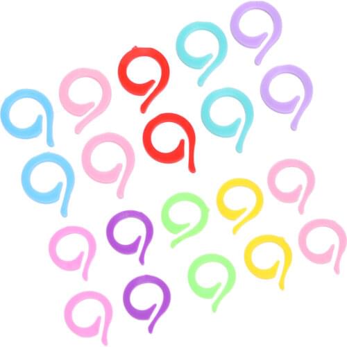 50Pcs Colorful Plastic Knitting Stitch Marker Sewing Counting Circular Rings Crochet Needle Clips Knitting Accessories Tools