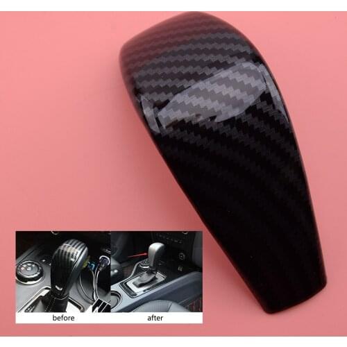 Car Console Gear Shift Knob Decoration Cover Trim Carbon Fiber Style ABS Fit for Ford Ranger 2015 2016 2017 2018 2019 2020