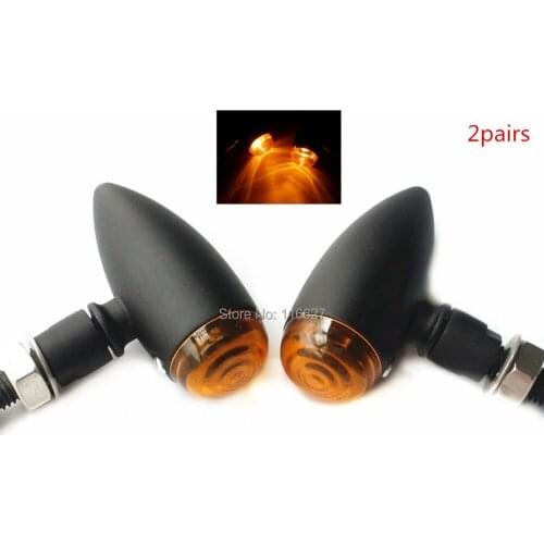 BLACK Bullet Mini TURN SIGNAL LIGHT for Kawasaki VN Vulcan Cruiser Custom