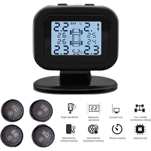 TPMS Low Energy Gauge Tire Pressure Monitor Stable Tmps Universal High Temperature Alarm Digital