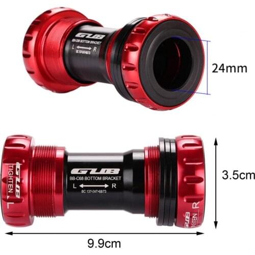 GUB MTB Bike 24 MM Sealed Bearing Bottom Bracket Bicycle Thread Kit For Bottom Crankset Part