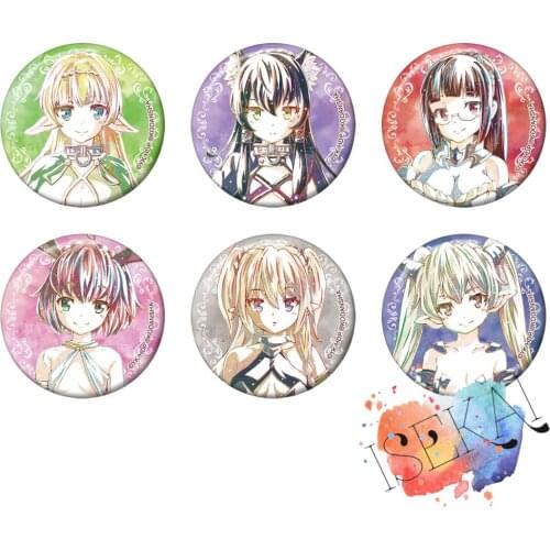 HOW NOT TO SUMMON A DEMON LORD Anime Shela L Greenwood Rem Galleu Klem Edelgard Alicia Crystella Sylvie Metal Badge Brooch Pins