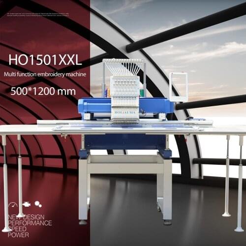 China 10 years service ! Digital designs portable uniform cap squin embroidery machine HO1501XXL one head computerized operation