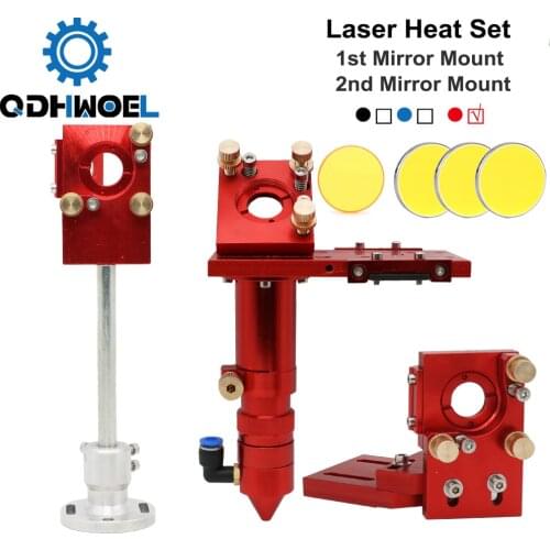 Co2 laser head 20mm 1 Pcs Focusing Lens + 3 Pcs Si / Mo Mirrors for Laser Engraver Cutting Machine Parts E Series