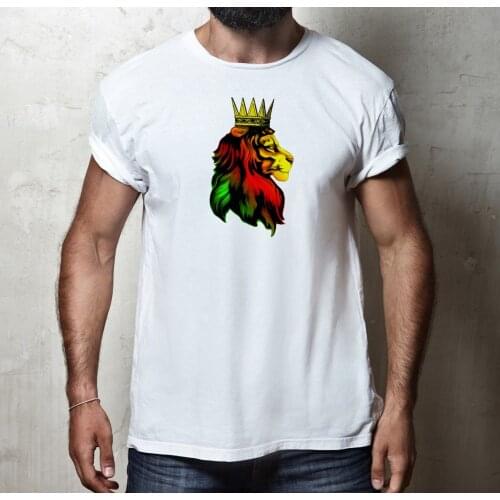 Reggae Dub Music Rasta Zion Lion 100% Cotton MenS Rastafarian T-Shirt 2019 Brand New Men Clothing Fashion MenS Design A Shirt