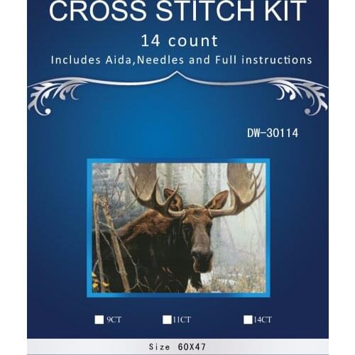 Top Quality Lovely Hot Sell Counted Cross Stitch Kit Old World Holiday Ornaments Similar DMC dw-30114 cow