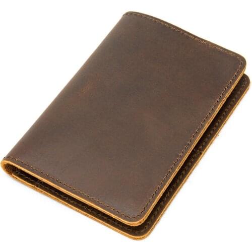 European Genuine Cowhide Passport Holder Cover ID Business Travel Credit Wallet Men Purse Case Driving License Bag Card Holder