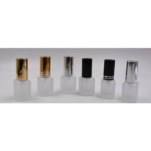 100pcs 5ML Frosting Glass Empty Perfume Spray Bottle Small Vials Portable Atomizer Cosmetic Scent Container F2350