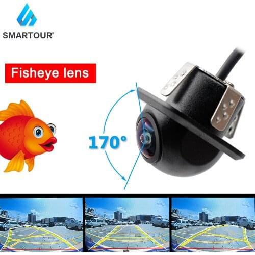 Smartour Car 180 degree wide angle reversing camera fisheye starlight night vision rear view backup camera