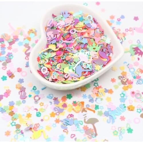 Sequin Glitter Mix Flower Star Heart Dot Shaped Loose Sequins for Shaker Card Nail Art Scrapbook Decoration Makeup Confetti