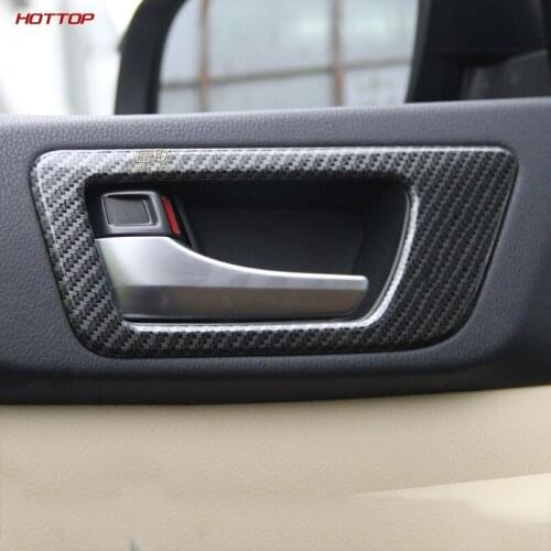 ABS Carbon Fiber Texture Black Inside Door Handle Cover For Toyota Highlander 2015-2019 2020 MODEL B