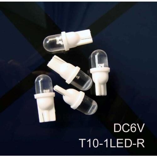 High quality T10 w5w 6v led pilot lamp 194 168 6.3v led lamp,DC6V led indicator light t10 w5w free shipping 50pcs/lot