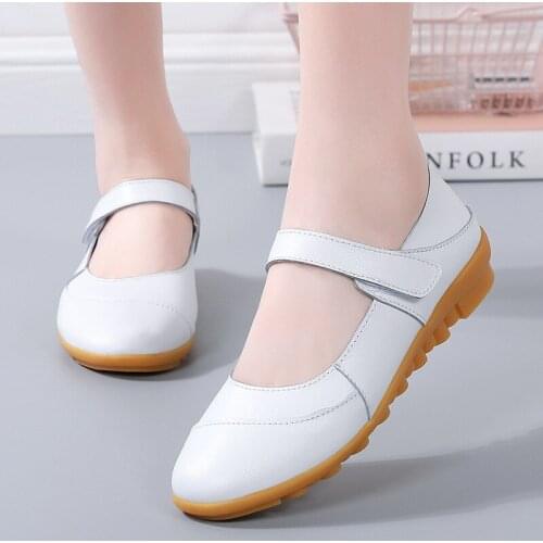2021 Women Flats Ballet Shoes Woman Cut Out Leather Breathable Moccasins Women Boat Shoes Ballerina Ladies Casual Shoes