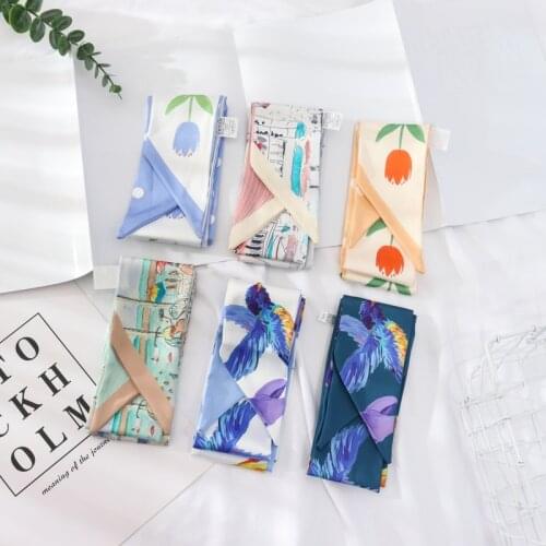 2021 New Summer 130*7 French Elegant Scarf Headband Versatile Hair Rope Ins Headband Korean Thin Scarf For Women