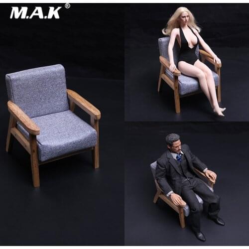 1/6 Scale Figure Scene Accessories Modern Solid Wood Sofa Chair Model for 12 inches Action Figure Body