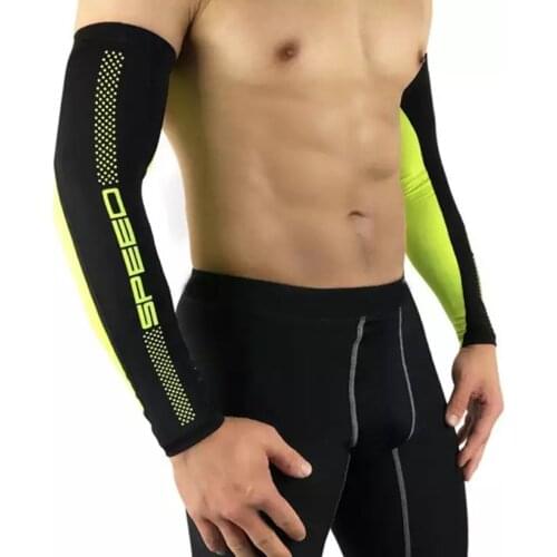 1Pcs Breathable Quick Dry UV Protection Running Arm Sleeves Basketball Elbow Pad Fitness Armguards Sports Cycling Arm Warmers