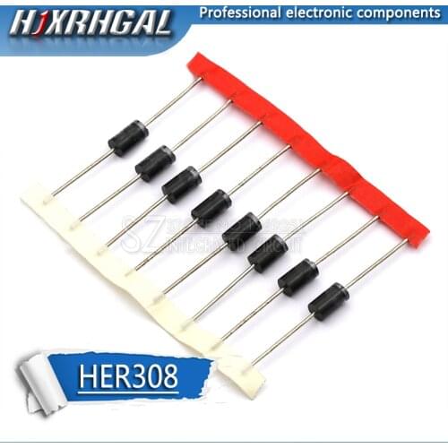 100PCS HER308 3A 1000V Fast Recovery Diodes hjxrhgal