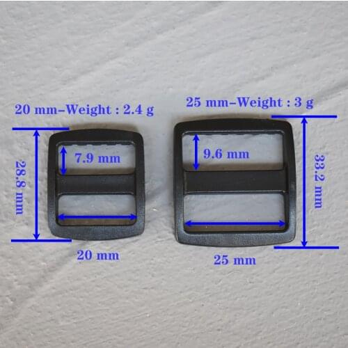 5 Pcs 20/25mm Plastic Slider Adjustment Buckle Slides Tri-glides Roller Pin Buckles Handbag Strap Slider Adjuster Belt
