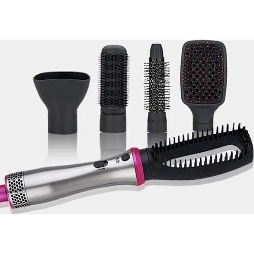 6 Pcs/Pack Hair Dryer Brush Hot Air Brush Hair Straightener Curler Dryer Comb Curling Brush Portable Hair Styling Tools