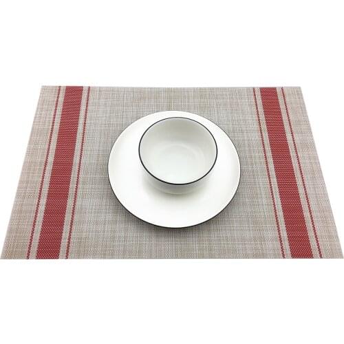 JANKNG 6Pcs Washable Table Mats Dining Room Decor Drink Placement Vinyl Non-Slip Insulation PlacematMat Against Hot Mat