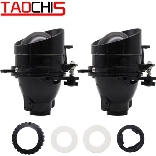 TAOCHIS Car Aluminum 3.0 Inch Fog Lamp Bi-xenon Projector Lens with H11 Hid Xenon Bulbs for Toyota Corolla Camry Rav4