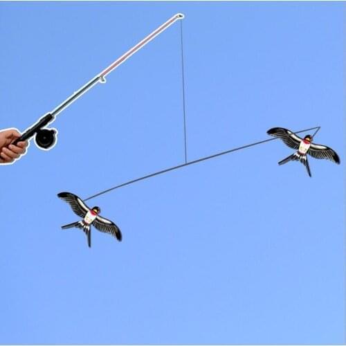Free shipping Pole Swallow kite fishing rod line outdoor toys for kids kite animal kites bird eagle kite factory weifang new