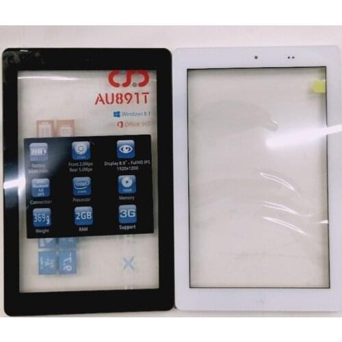 +Frame Black For CSC wisebook AU891T Tablet PC capacitive touch screen Glass back cover repair replacement free shipping
