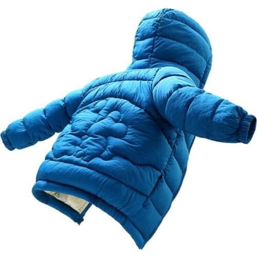 Baby Lightweight down down-cotton jacket winter carton baby boys girls outfit 1-7T kids coat children windbreaker baby hooded