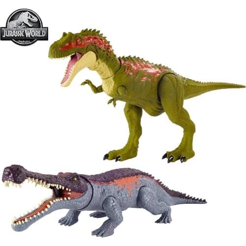 Mattel Jurassic World Dinosaur Action Figure Toys Movable Joint Camp Cretaceous Tail-Activated Chomping Action Children Boy Toys